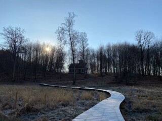winter landscape with river