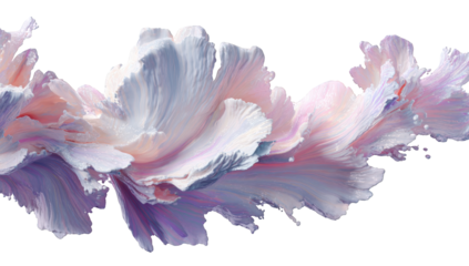 Abstract flowing organic shapes in pastel colors