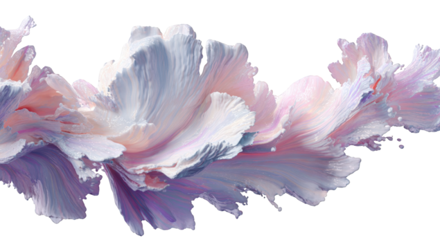 Abstract flowing organic shapes in pastel colors