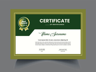 Professional clean Certificate Design Template 
