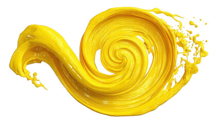 Yellow spiral liquid splash