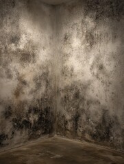 Fototapeta premium extensive mold growth on a wall signs of water damage and potential health risks