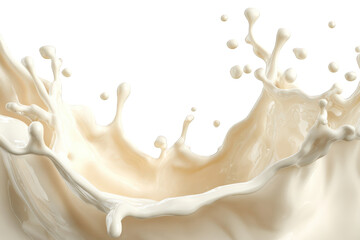 Creamy milk splash against black background