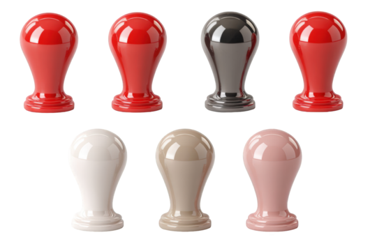 Colorful spherical objects with tapered bases