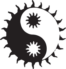 “Yin Yang Sun Symbol Collection”