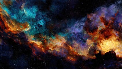 A vibrant display of cosmic nebulae.
