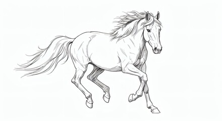 Elegant Horse Drawing A Captivating Pencil Sketch