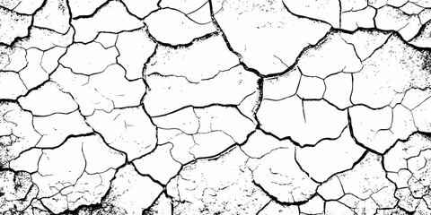modern black and white scratch and cracks grunge texture dust and distressed wall pattern white background..

