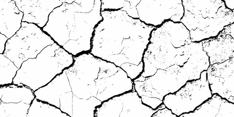 modern black and white scratch and cracks grunge texture dust and distressed wall pattern white background..

