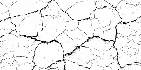 modern black and white scratch and cracks grunge texture dust and distressed wall pattern white background..

