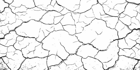 modern black and white scratch and cracks grunge texture dust and distressed wall pattern white background..

