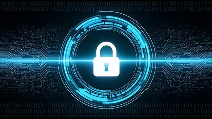 Cybersecurity Lock Digital Data Protection and Privacy - Powered by Adobe