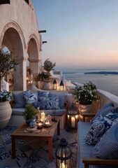 Sunset terrace overlooking Aegean Sea (4)