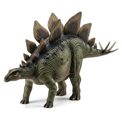 Fototapeta premium Realistic 3D Stegosaurus Model with Bony Plates and Spiked Tail in Walking Pose