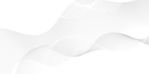 Vector wave digital white and gray blend futuristic technology flow tech transparent line stripe energy connection web music and sound, beautiful dynamic smooth space texture background.	