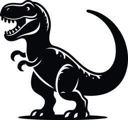 Cute T-rex Cartoon Character vector illustration isolated on white background © Md Hasan