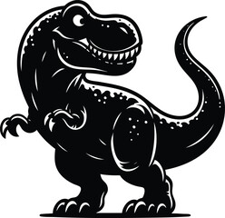 Cute T-rex Cartoon Character vector illustration isolated on white background © Md Hasan