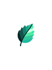 Colorful gradient leaf illustration