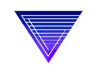 Geometric blue triangle design