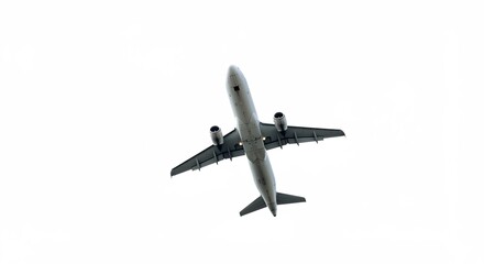 Airplane Ascends Bright Sky Sharp Image Air Travel. AI Generated