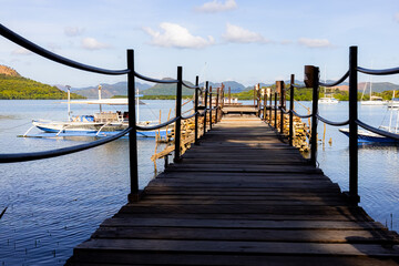 Dock on lagoon Coron Philippines 2025 