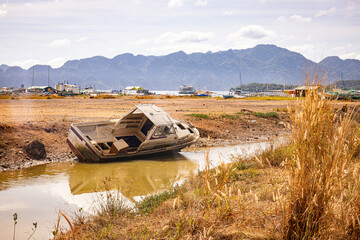 Boat wreck outside of harbor Coron Philippines 2025 