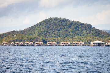 Fototapeta premium Bungalow on Lagoon Coron Philippines 2025 