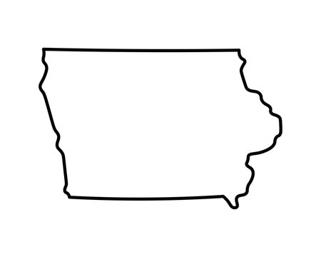 recommend clip art: Iowa state map outline