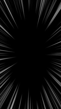 ループしている集中線のエフェクト動画。縦画面