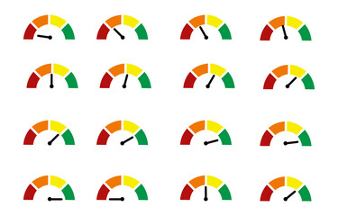 Icon set for credit score 