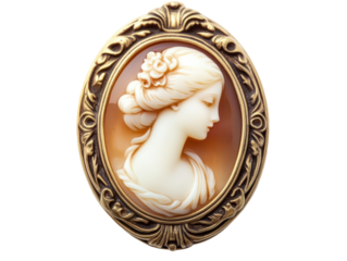 Vintage Cameo Brooch Portrait
