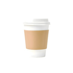 coffee cup go-to-go isolated on white