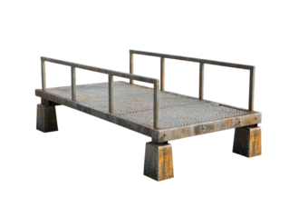Rustic Metal Platform with Railings