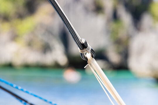 Close up of rigging on Bangka Boat Coron Philippines 2025