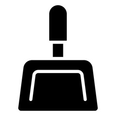 Fototapeta premium Dustpan Glyph Black Silhouette Icon Design Vector - Dustpan tool used for sweeping and collecting dirt during cleaning