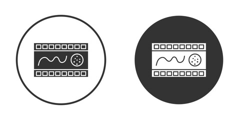 Animation icon pictogram. Vector outline illustration isolated on white background.