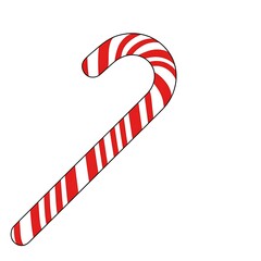 Obraz premium Classic Red and White Striped Candy Cane