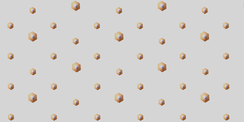 Abstract pattern of geometric forms. 3d render. 