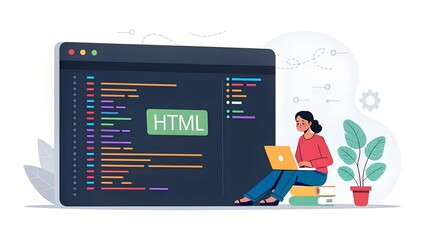 simple website html code with colorful tags