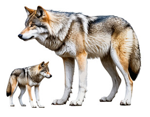 Obraz premium Wolf digital Art, Intricate Powerful and Ready for Print or Web, Sharp Details. Strong Identity. Timeless Design, Symbolize Strength, Courage, Logo, and Leadership
