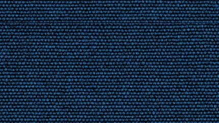 Detailed close up view of a dark blue textured fabric with visible threads