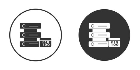 Master data icon pictogram. Vector outline illustration isolated on white background.