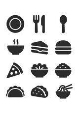 Meal icons set