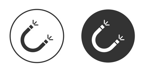 Magnet icon pictogram. Vector outline illustration isolated on white background.