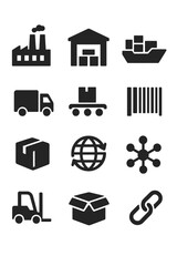 Supply Chain icons set