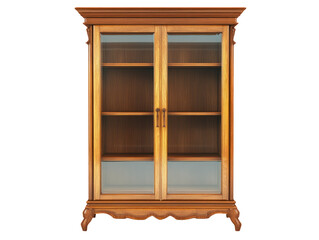 Vintage Wooden Glass Door Cabinet
