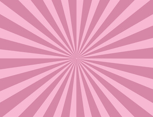 Striped Abstract vector background. Pink rays from the middle.