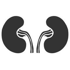 black silhouette kidney illustration