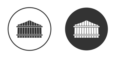 Fence icon pictogram. Vector outline illustration isolated on white background.