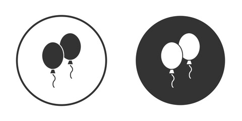 Balloons icon pictogram. Vector outline illustration isolated on white background.